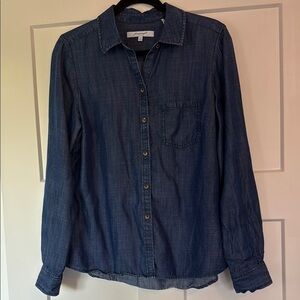 Foxcroft Blue Denim Shirt sz 8